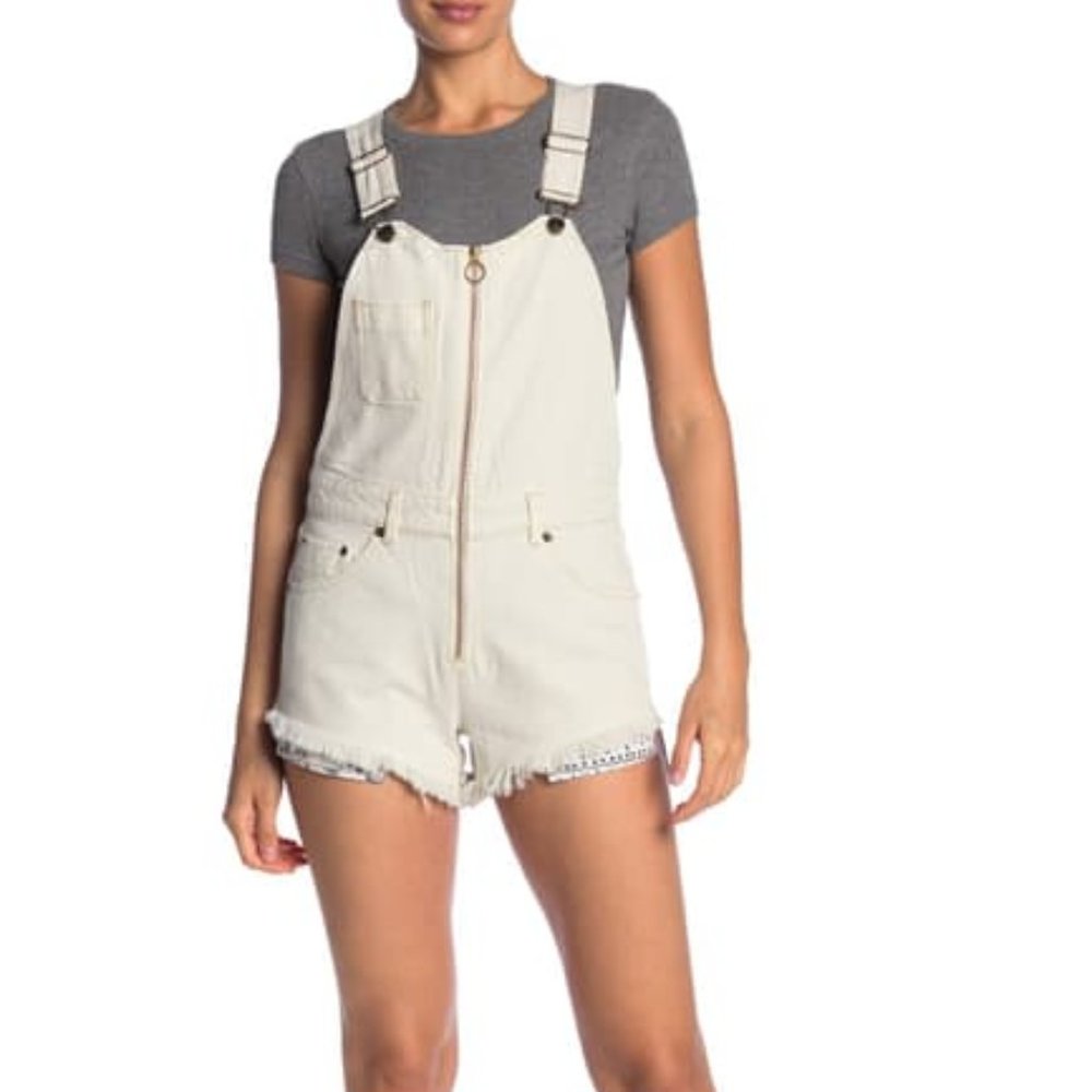 Free People Sunkissed Denim Short Overalls - Picture 4 of 5